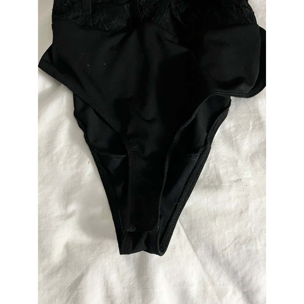 Haute Monde Black Lace Corset Bodysuit Underwire Sweetheart RMT53708 Womens L - Picture 8 of 9